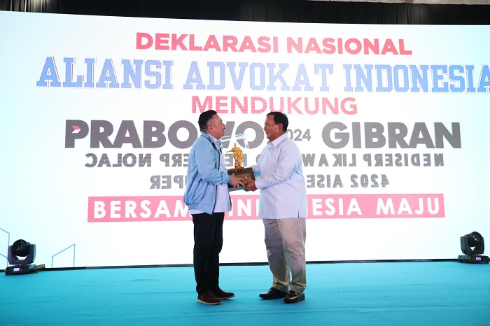 Acara deklarasi Dukung Prabowo - Gibran dari Aliansi Advokat Indonesia.  (Dok. TKN Prabowo Gibran) 