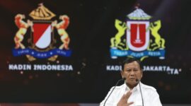 Calon Presiden nomor urut 2, Prabowo Subianto dalam acara Dialog Capres Bersama Kadin: Menuju Indonesia Emas 2045, Jakarta, Jumat (12/1/2024). (Dok. TKN Prabowo - Gibran)
