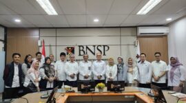 Kementerian PUPR & LPJK ke BNSP koordinasi sistem informasi sertifikasi tenaga kerja konstruksi dan SOP penerbitan sertifikat kompetensi tenaga kerja konstruksi, Jakarta (26/3/24). (Doc.BNSP)